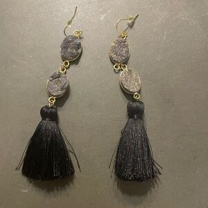 Black Tassel Earrings